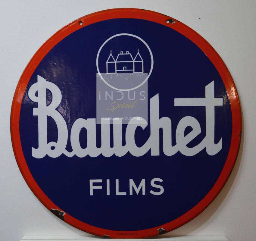 Plaque émaillée Film Bauchet