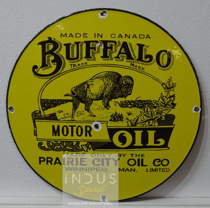 Plaque émaillée Buffalo Oil