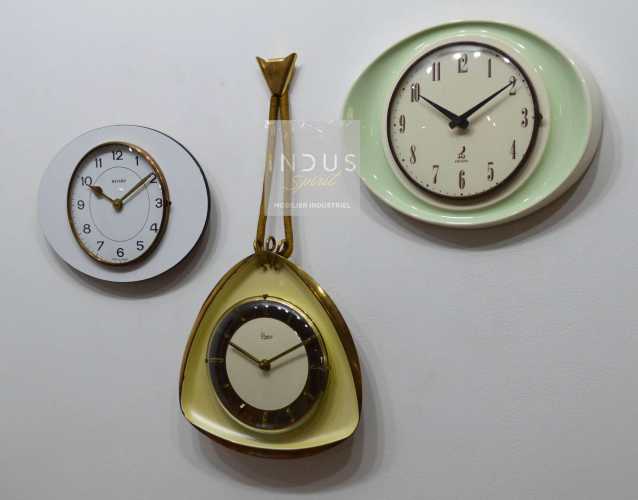 Triptyque horloge vintage