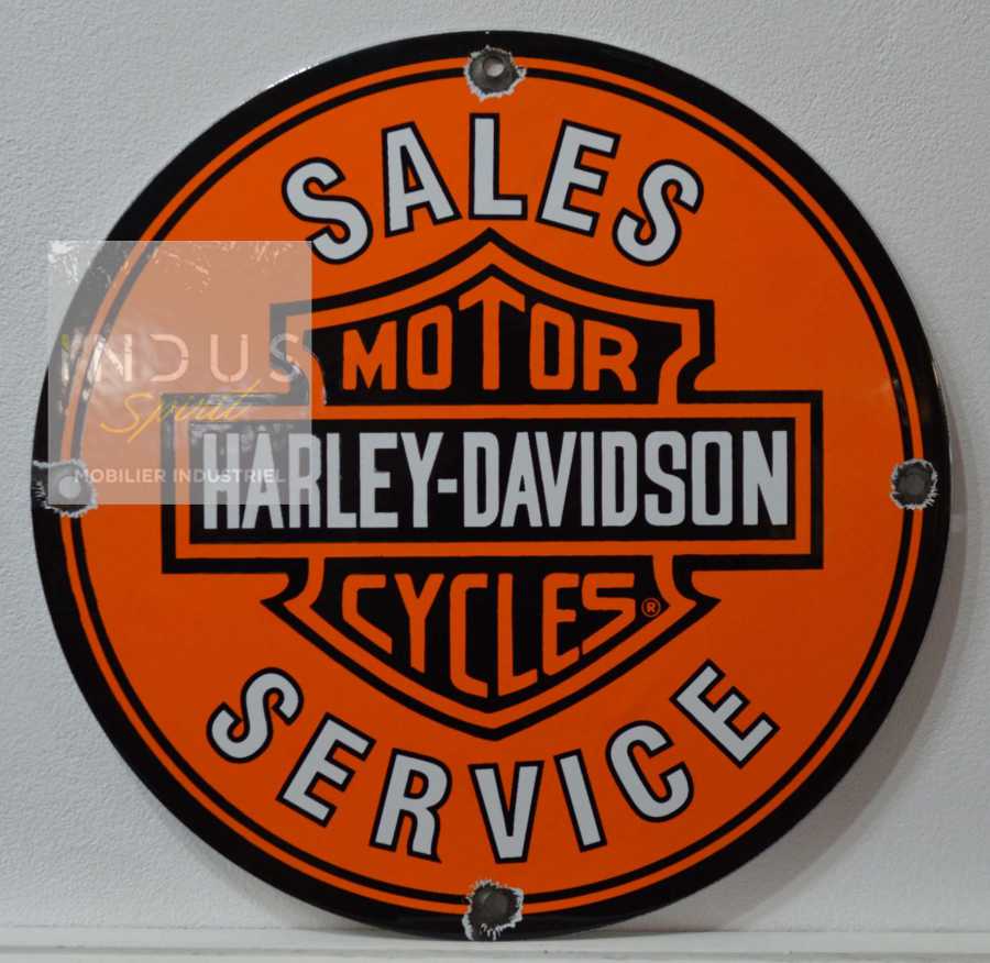 Ancienne plaque émaillée Harley Davidson