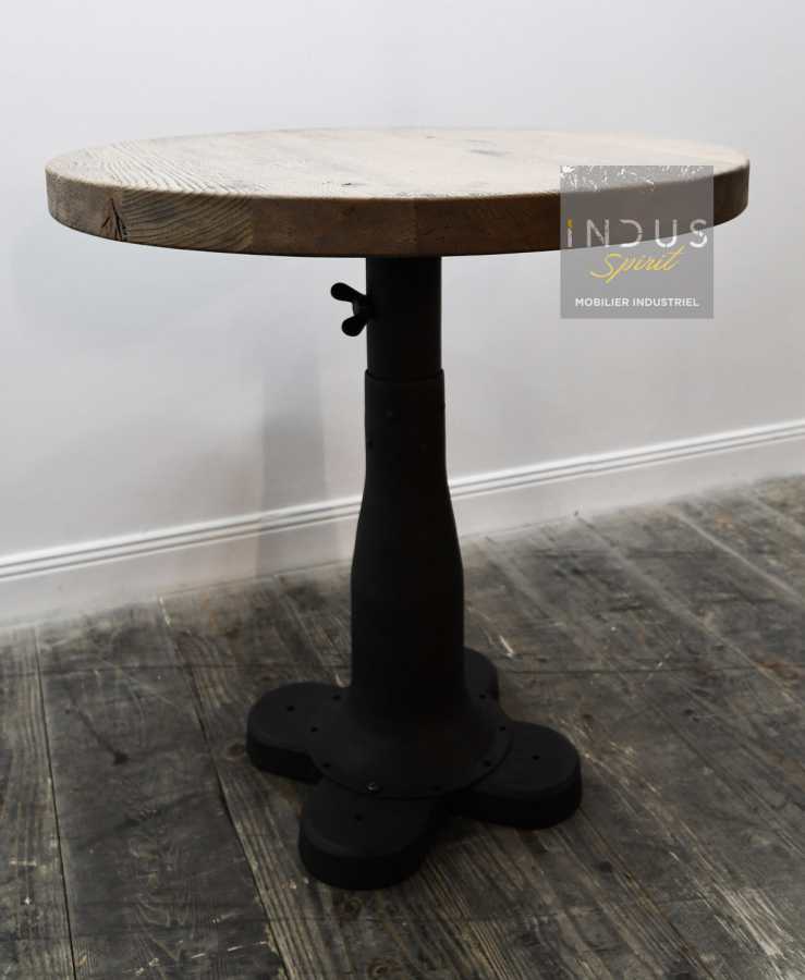 Table d’appoint industrielle ronde